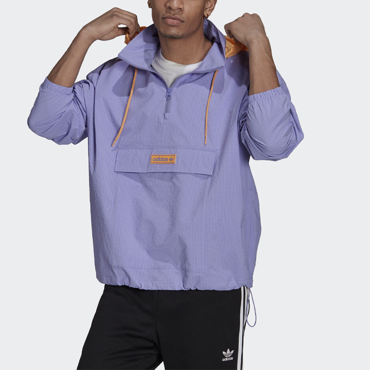 Мужская куртка adidas originals Quarter Zip (нежно-фиолетовая) — фото 3