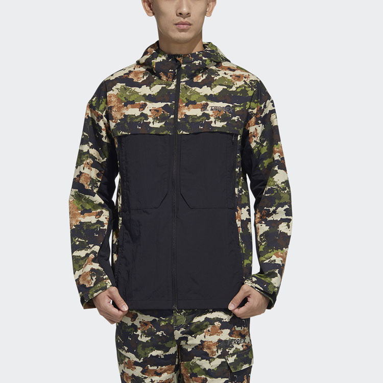 Мужская куртка adidas Terrex Festiv Aop Wb (коричневая) — фото 2