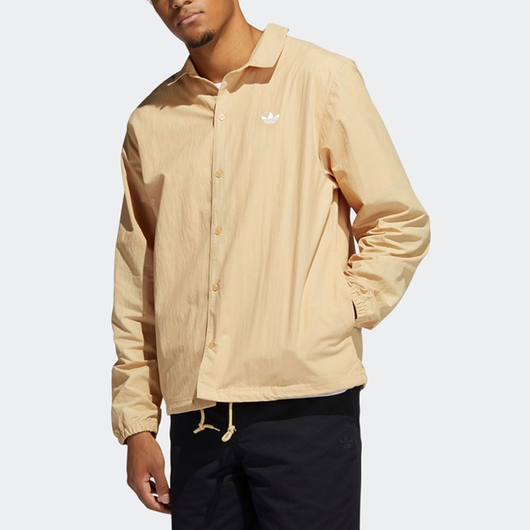 Куртка adidas Coach Shirt (кремовая) — фото 5