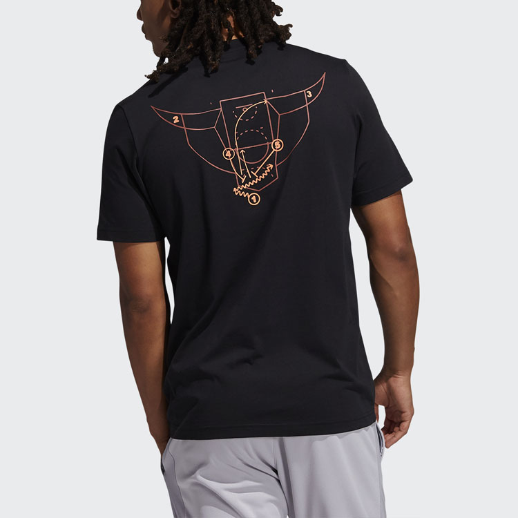 Мужская футболка adidas Horns Tee (черная) — фото 3