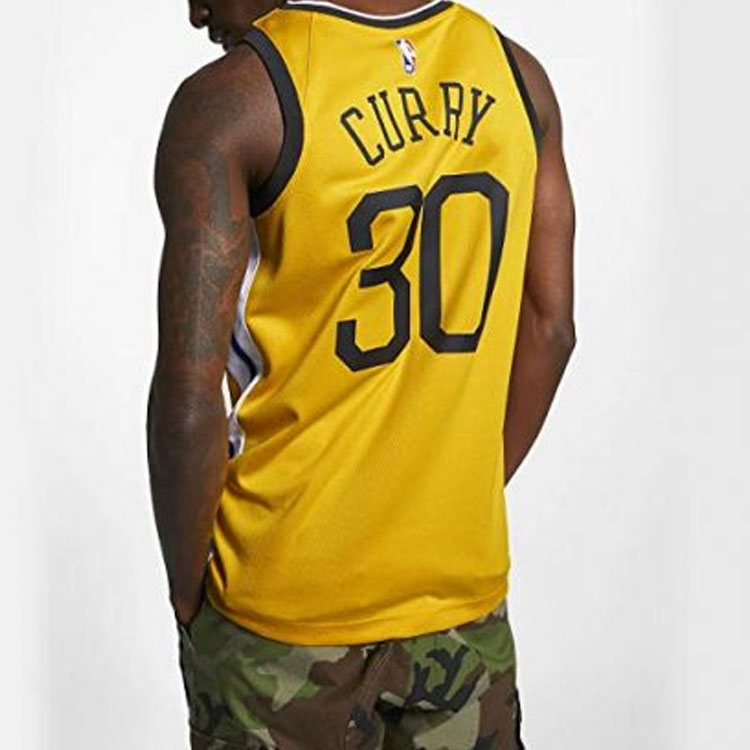 Мужская футболка Nike Golden State Warriors (желтая) — фото 4