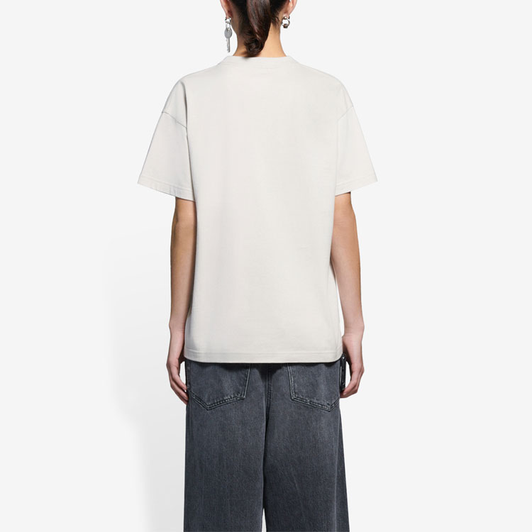 Футболка Balenciaga Logo (серая) — фото 5
