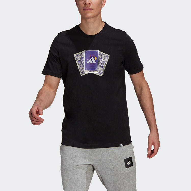 Мужская футболка adidas Tarot Bos M (черная) — фото 2