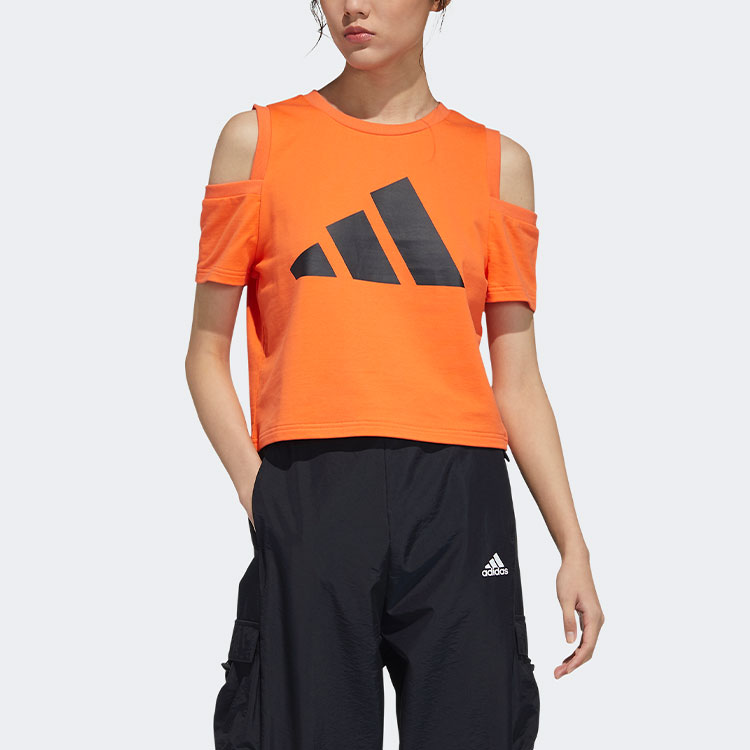 Женские футболка adidas Str Tee Excite (оранжевый) — фото 2