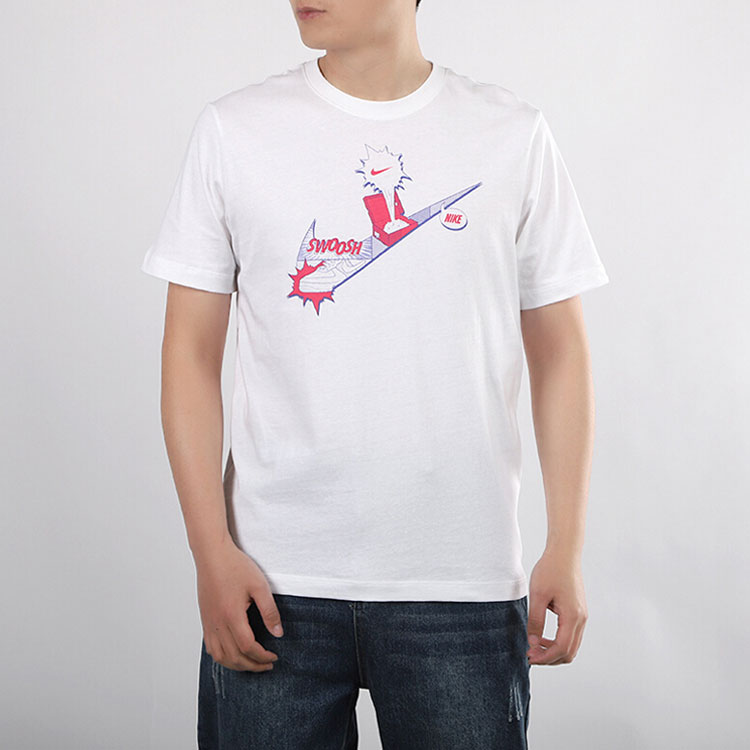 Мужская футболка Nike Sportswear LogoT (белая) — фото 4