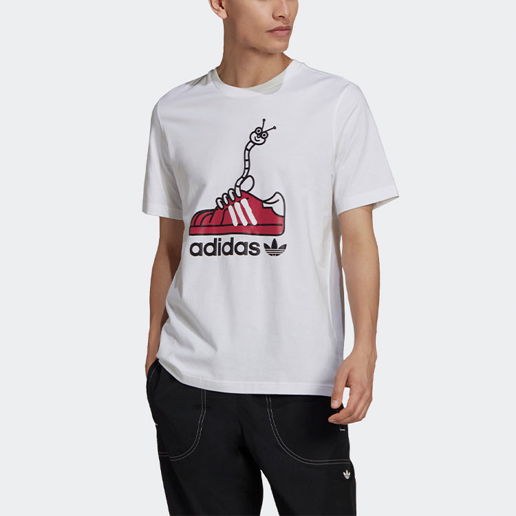 Мужская футболка adidas Worm Tee (белая) — фото 3