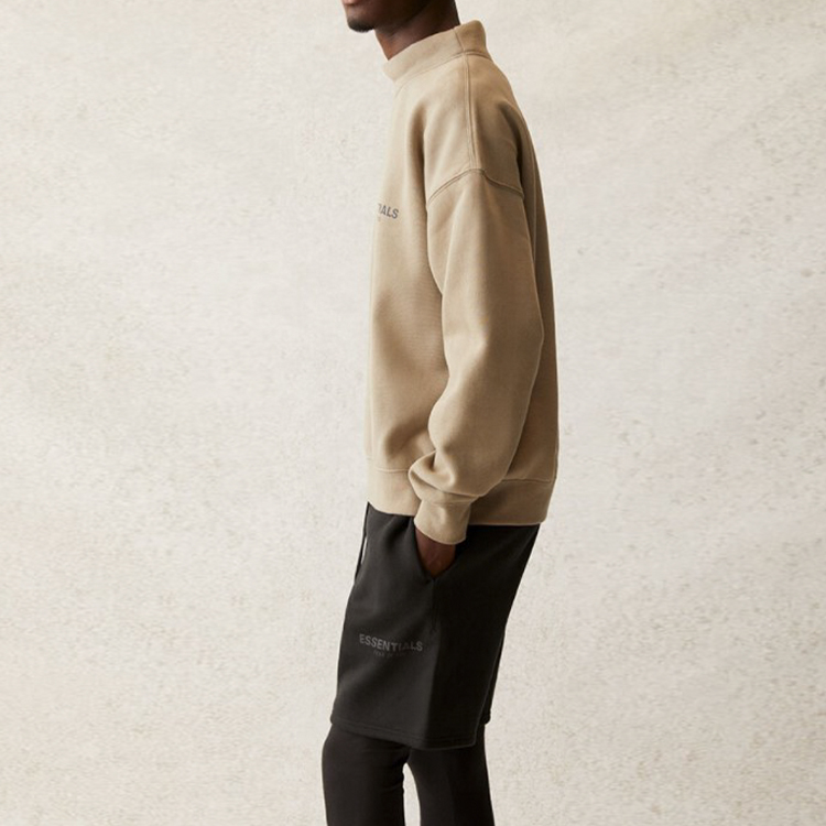 Худи Fear of God Essentials SS21 Pull-Over Mockneck Moss Logo (зеленая) — фото 5