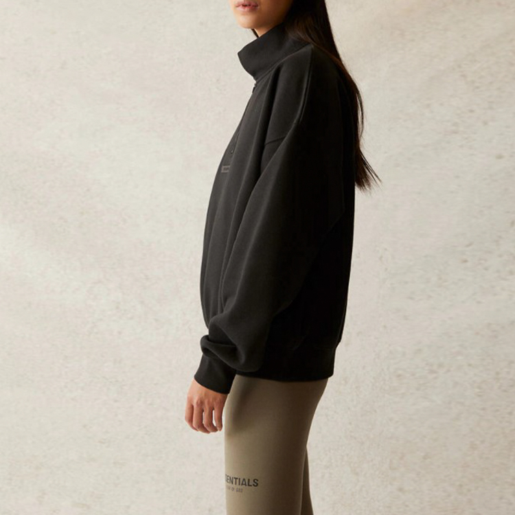 Худи Fear of God Essentials SS21 Mockneck Half Zip (черное) — фото 4