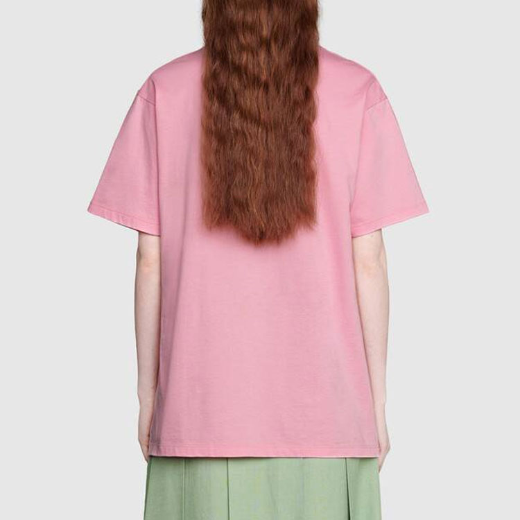 Женская футболка Gucci x Bananya (розовая) — фото 4