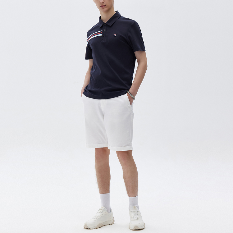Мужская футболка поло Fila polo (синяя) — фото 4