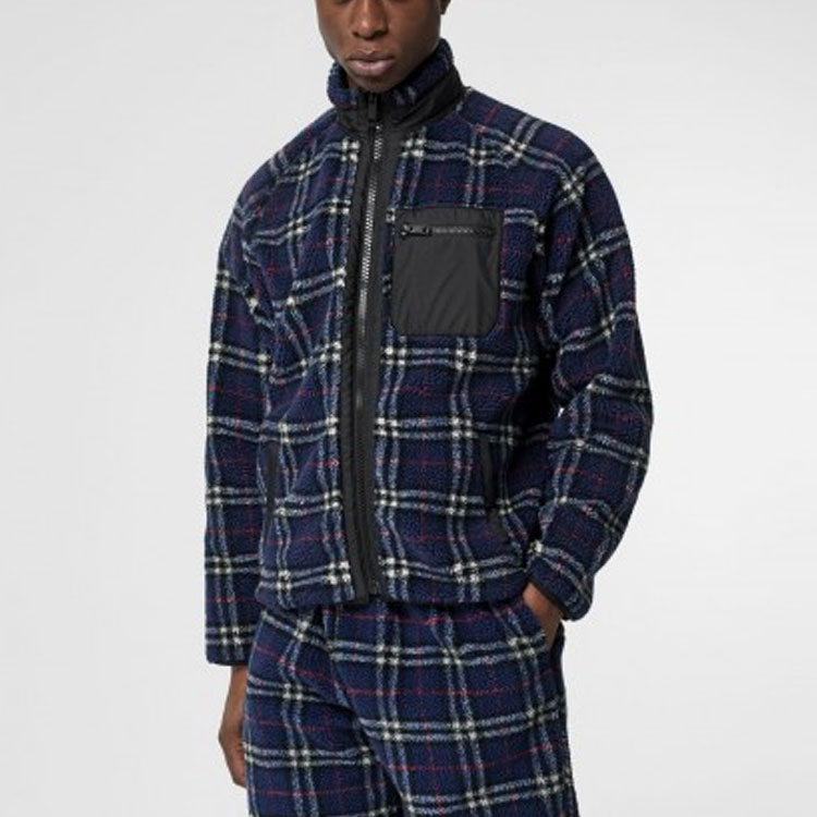 Мужская куртка Burberry (синяя) — фото 4