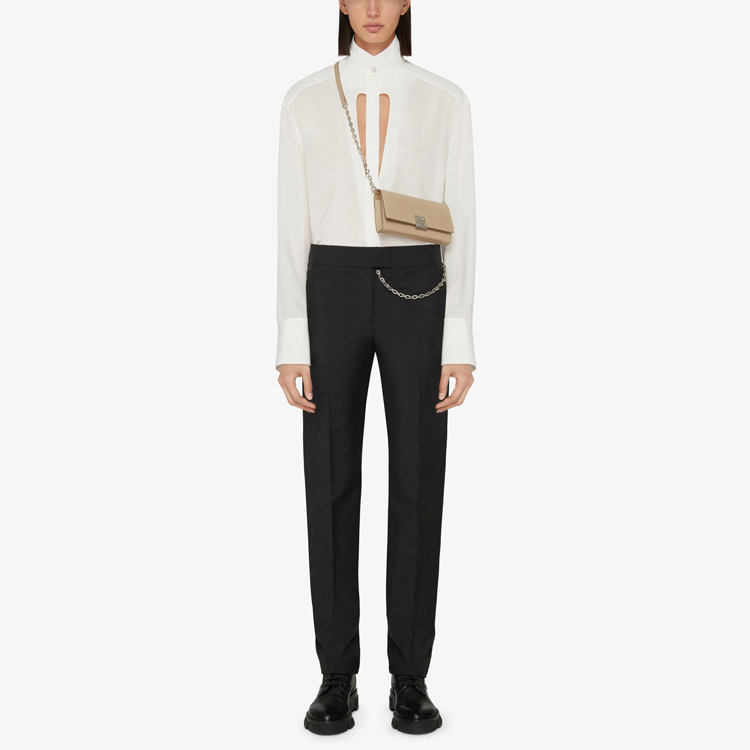 Женские штаны Givenchy FW21 с цепью (черные) — фото 4