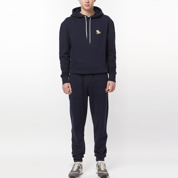 Мужские брюки Maison Kitsune SS22 Logo (синие) — фото 3