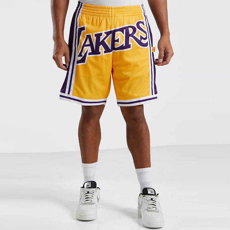 Mitchell X Ness NBA Big Face 2.0 Los Angeles Lakers Mens Shorts