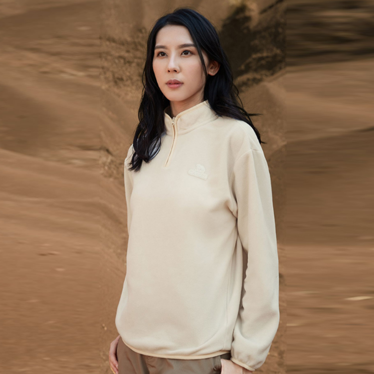 CAMEL Fleece Tops Women’s Stand Collar Thickened Other
