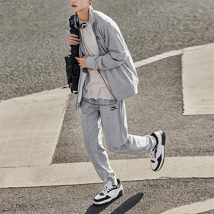 Anta Variety Training Collection Casual Sportswear Men’s Gray Heather Gray