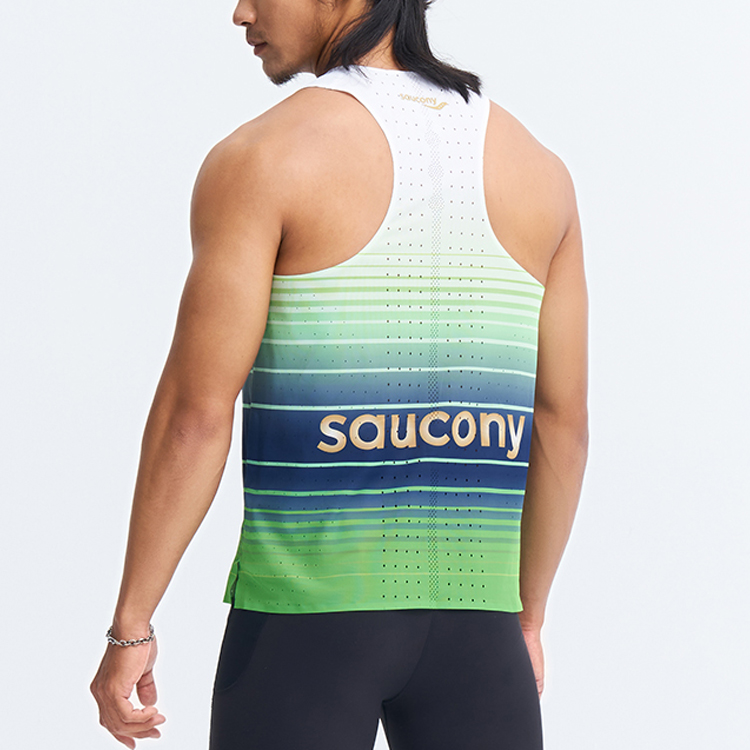 Saucony Running Tank Top Men’s Green Gradient