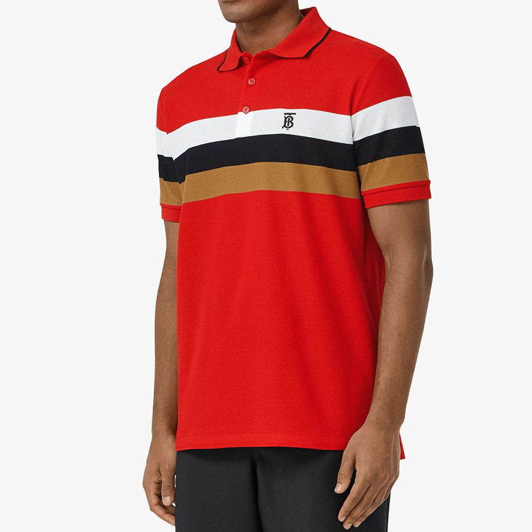 Мужская футболка Burberry Polo (белый) — фото 5