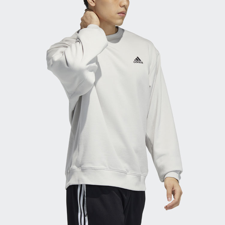 Мужской свитшот adidas Logo Sweat (светло-серый) — фото 4