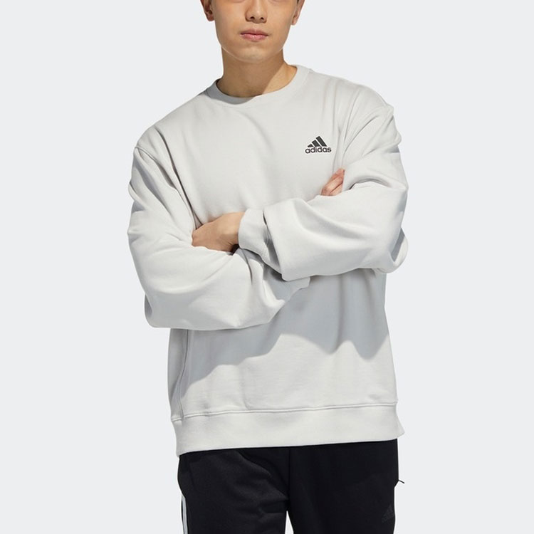Мужской свитшот adidas Logo Sweat (светло-серый) — фото 2