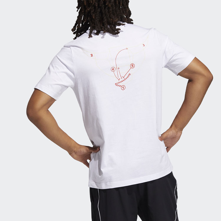 Мужская футболка adidas Horns Tee (белая) — фото 3