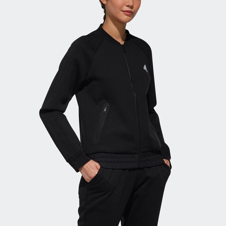 Женская куртка adidas Bomber Kn Brand (черная) — фото 3