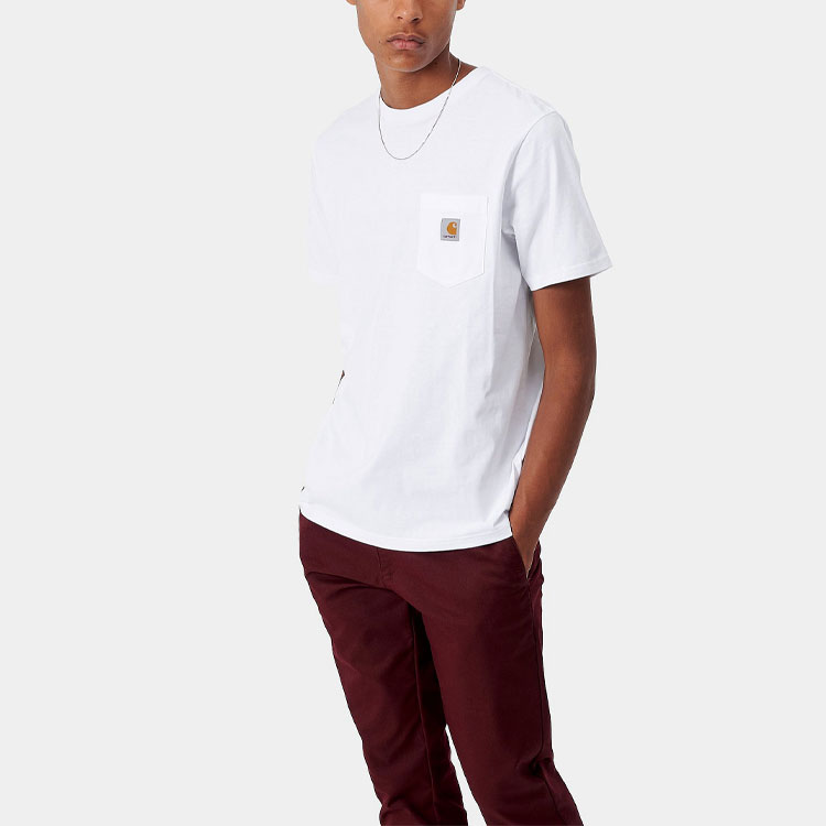 Футболка Carhartt WIP S/S Pocket T-Shirt (белая) — фото 4