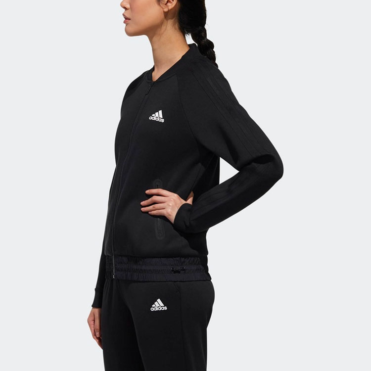 Женская куртка adidas Bomber Kn Brand (черная) — фото 4