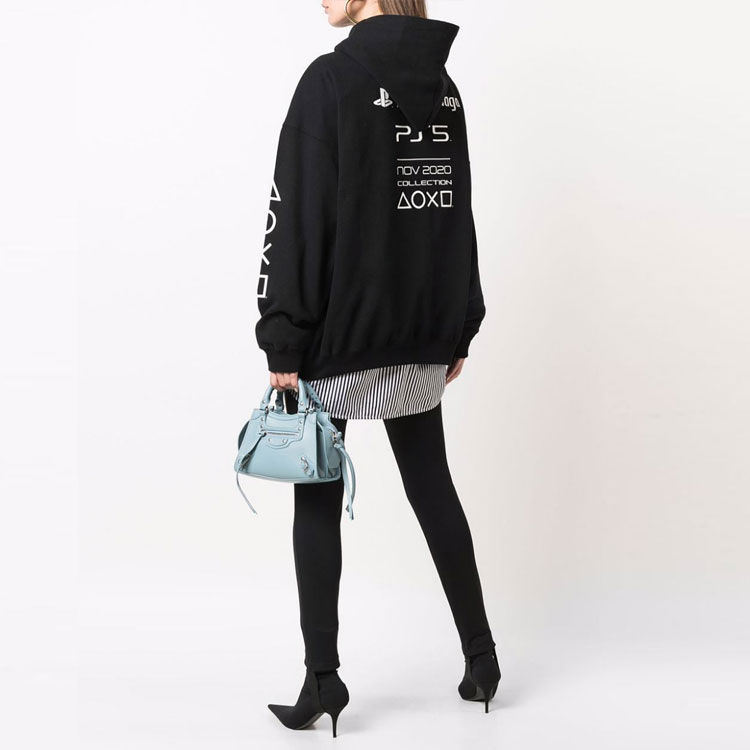 Женское худи Balenciaga FW21 (черное) — фото 3
