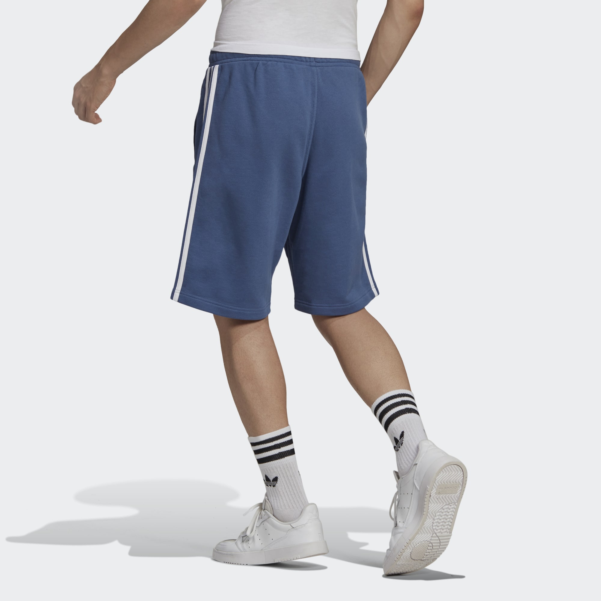 Мужские штаны adidas originals 3-Stripes (синие) — фото 5