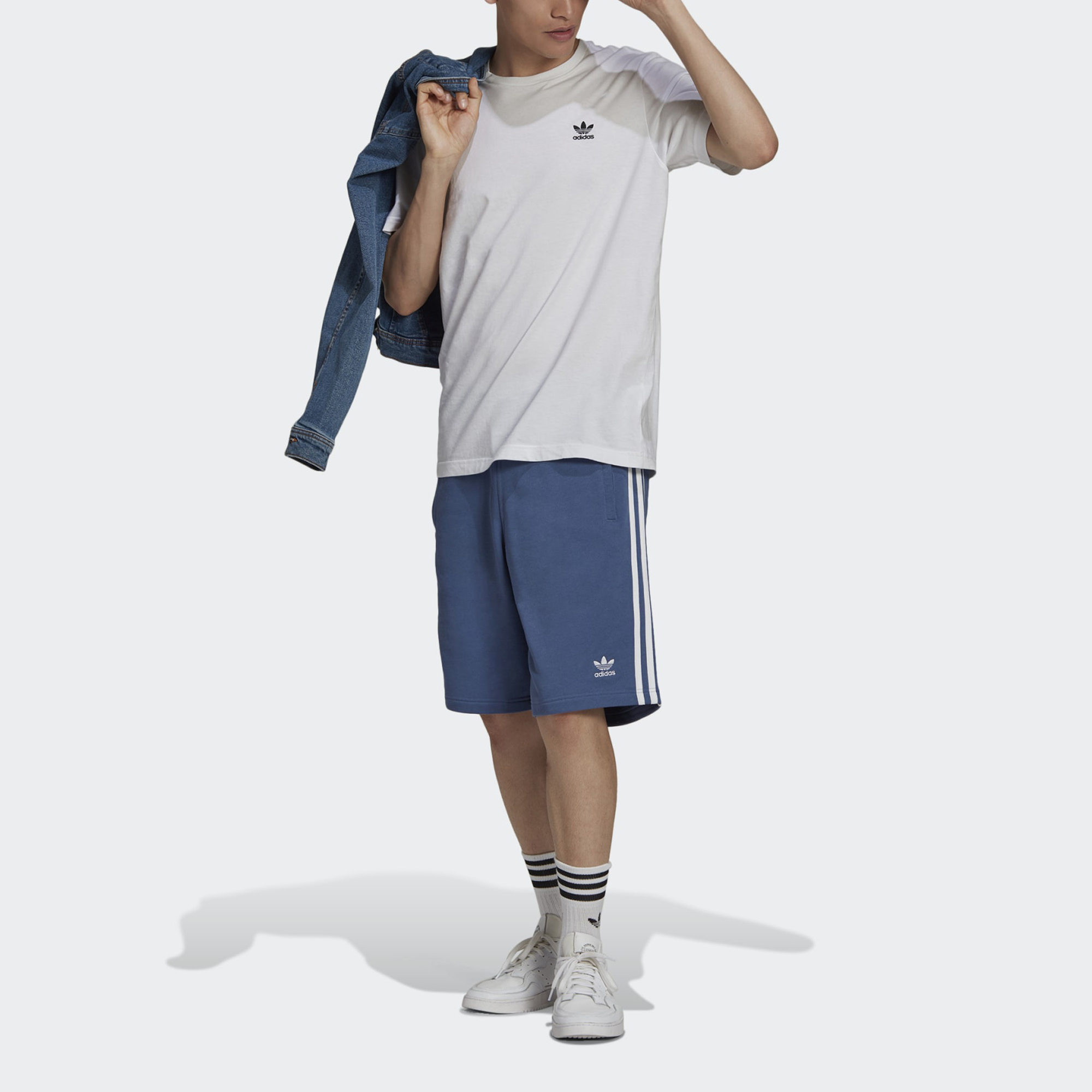 Adidas Originals 3 Stripes Sports Shorts Men’s Blue Moderate
