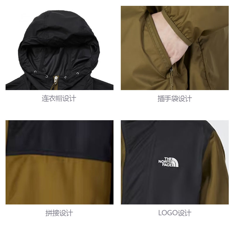 Мужская куртка The North Face (коричневая) — фото 5