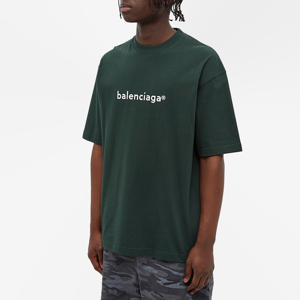 Мужская футболка Balenciaga с логотипом (зеленая) — фото 2
