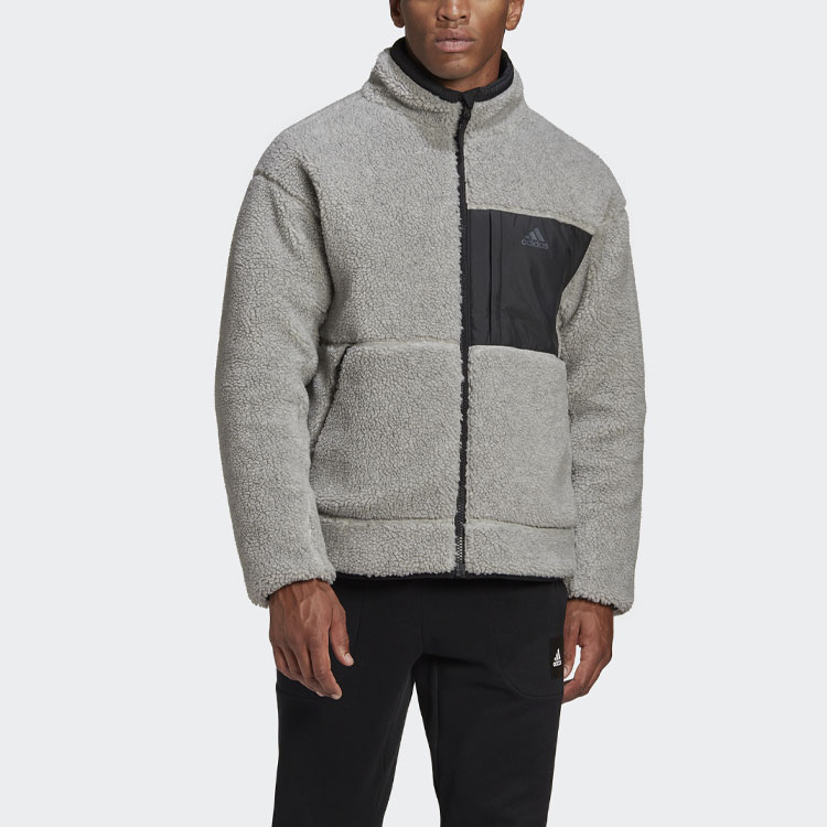 Мужская куртка-куртка adidas Sherpa Rev Jkt (серая) — фото 7