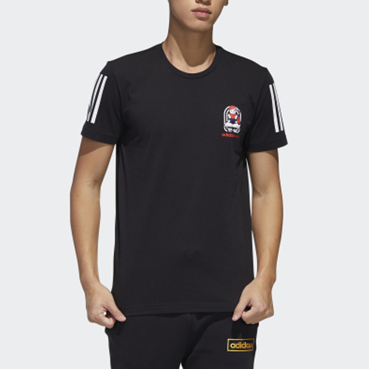 Мужская футболка adidas neo tee1 (черная) — фото 3