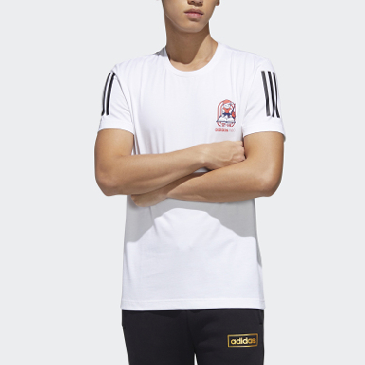 Мужская футболка adidas neo tee12020T (белый) — фото 4