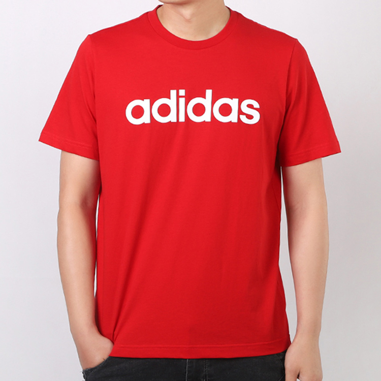 Мужская футболка adidas Neo Logo Tee (красная) — фото 2