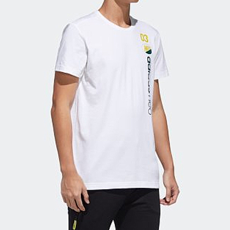 Мужская футболка adidas neo (белая) — фото 3