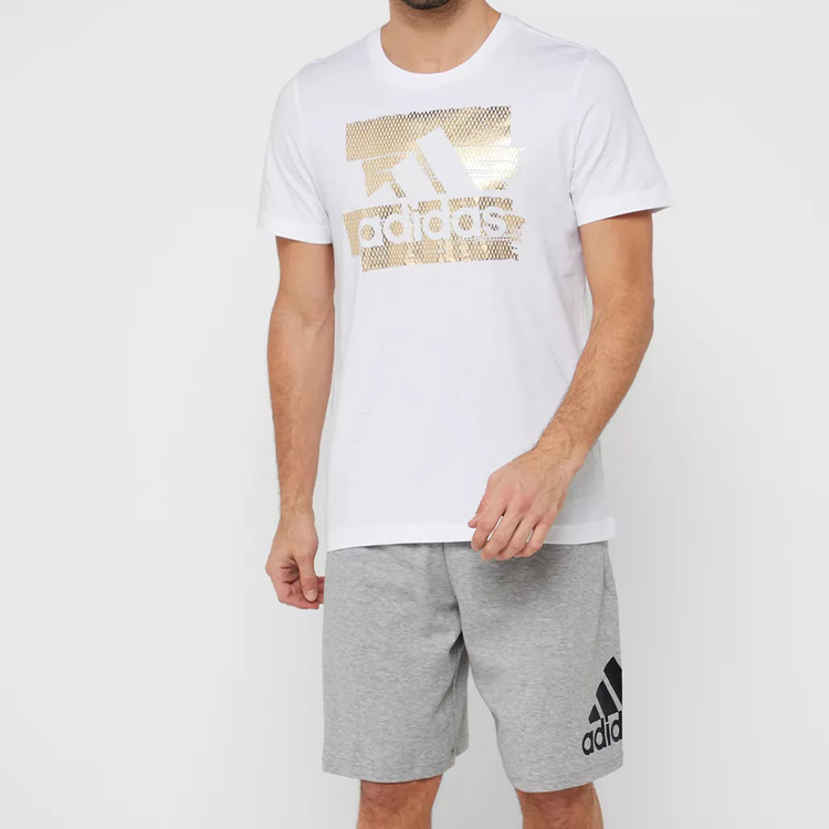 Мужская футболка adidas T (белая) — фото 4