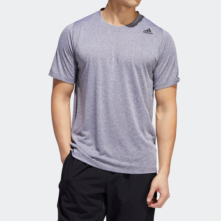Мужская футболка adidas T (бело-фиолетовая) — фото 3
