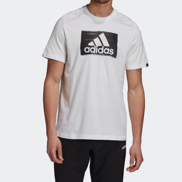 Мужская футболка adidas Brushstroke (белая) — фото 3