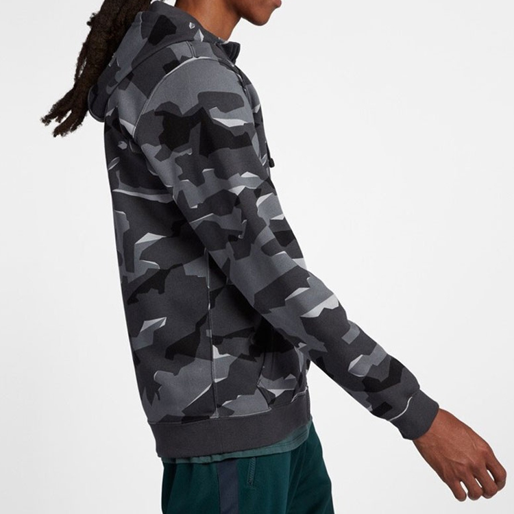 Мужская куртка Nike As Camo Jkt (серо-черная) — фото 5