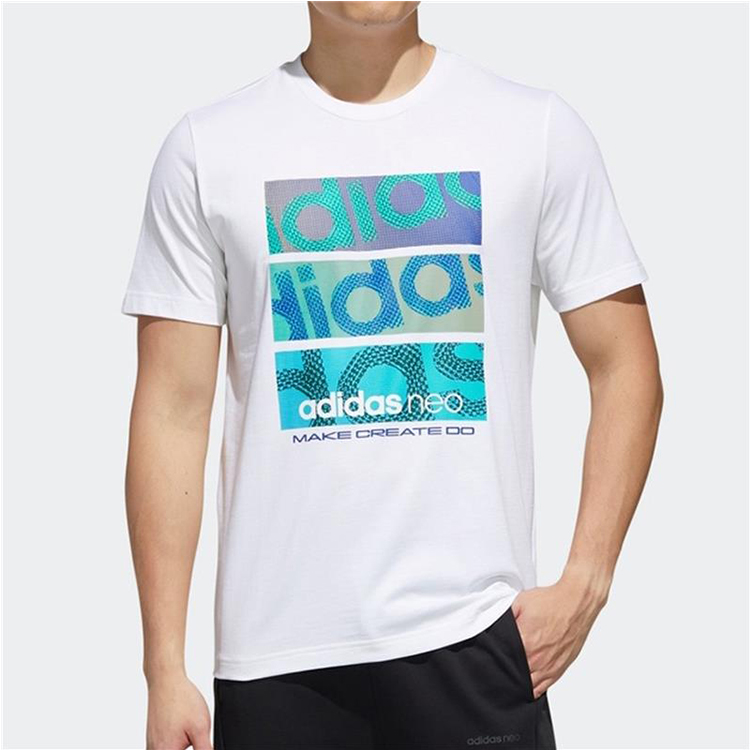Мужская футболка adidas neo M FAV TCNS TEE1 (белая) — фото 3