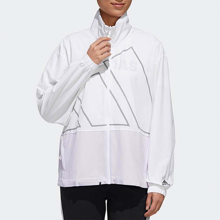 Женская куртка adidas Track Top (белая) — фото 3