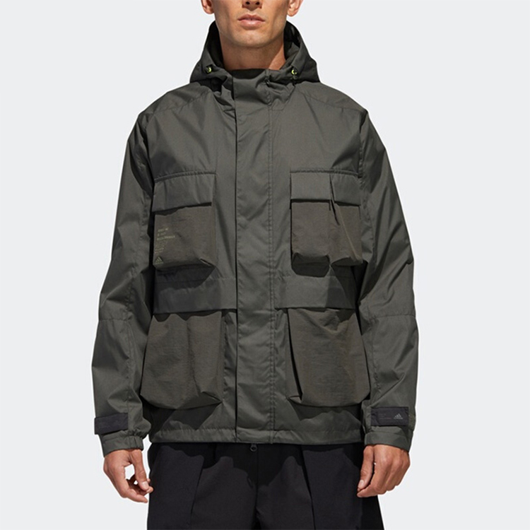 Мужская куртка adidas TH WB JKT (коричневая) — фото 3