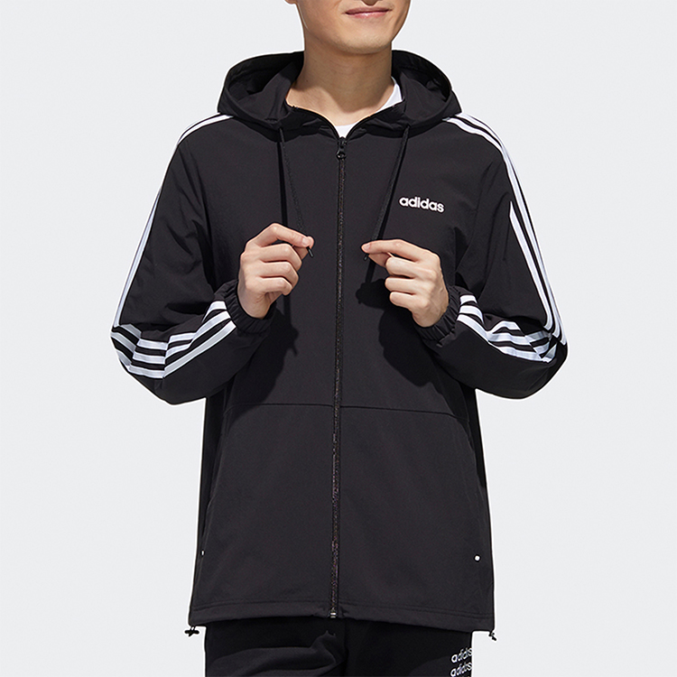 Мужская куртка adidas neo (черная) — фото 3