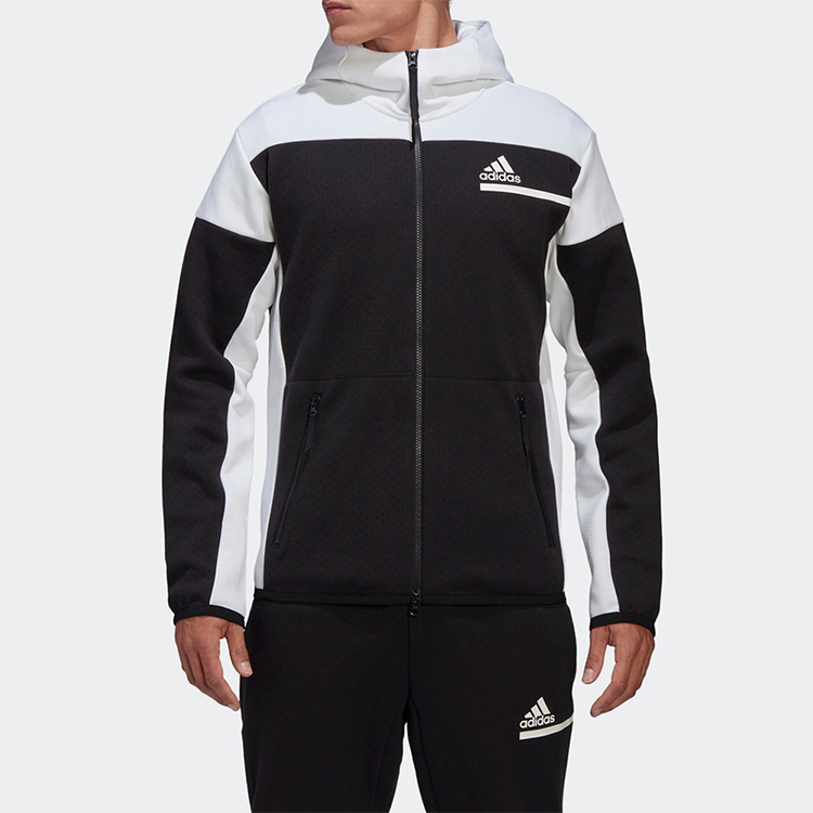 Мужская куртка adidas FZ (черная) — фото 3