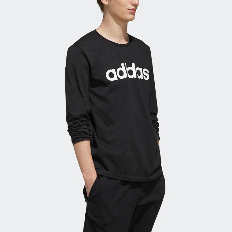 Мужская футболка adidas neo M CE LNR LS (черная) — фото 4