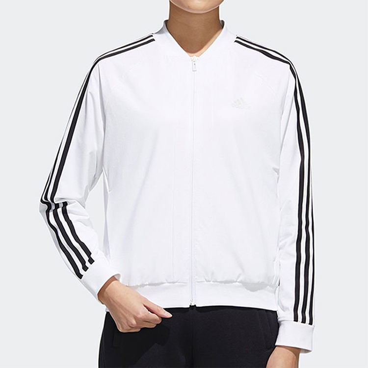 Женская куртка adidas Mh Wv 3s Bomber (белая) — фото 5