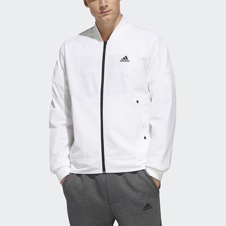 Мужская куртка adidas O2 JKT 3S Bomb (белая) — фото 3